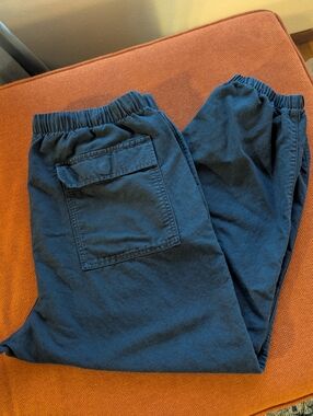 GAP Women's Navy Elastic-Waist Jogger Pants